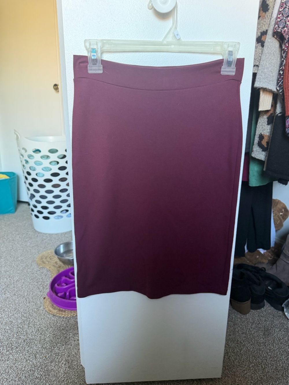 Charlotte Russe Maroon Pencil Skirt